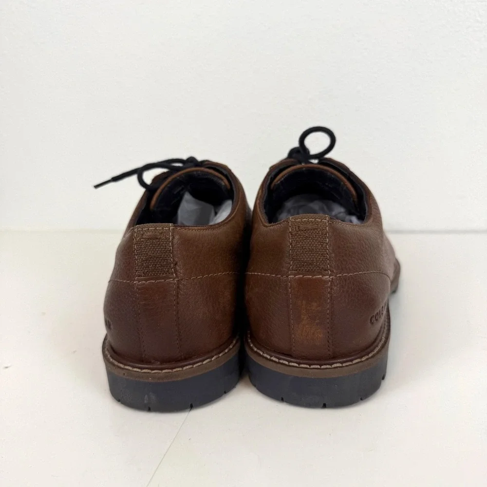 Cole Haan‎ Grand.OS Mens 9 M Brown Leather Water Resistant Derby Shoes